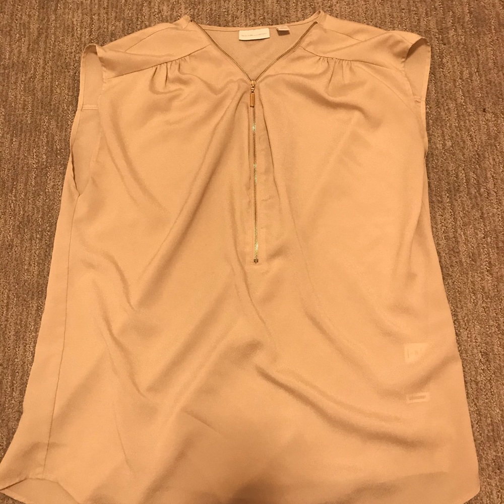 Cream silk top